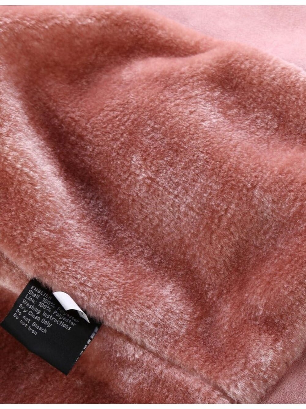 〽️Pink Women's Faux Leather Biker Jacket Faux Fur Collar Zip Up Coat - Picture 5 of 6